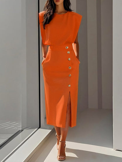 Marcella | Sleeveless Bodycon Midi Dress