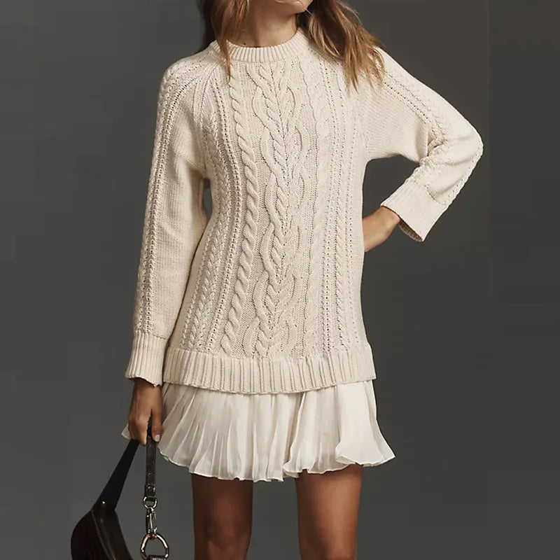 Coralise women's cable-knit sweater dress