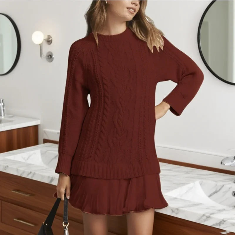 Coralise women's cable-knit sweater dress