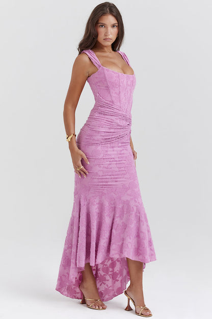 Rosalie | Lace Ruched Bodycon Evening Dress