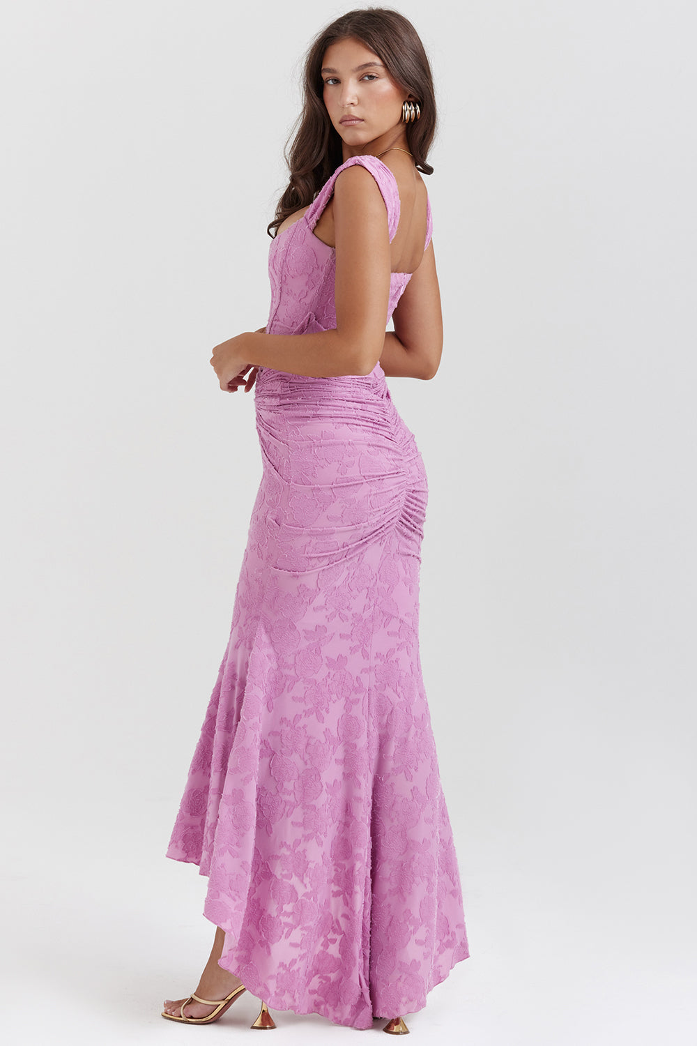 Rosalie | Lace Ruched Bodycon Evening Dress