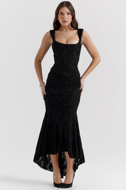 Rosalie | Lace Ruched Bodycon Evening Dress