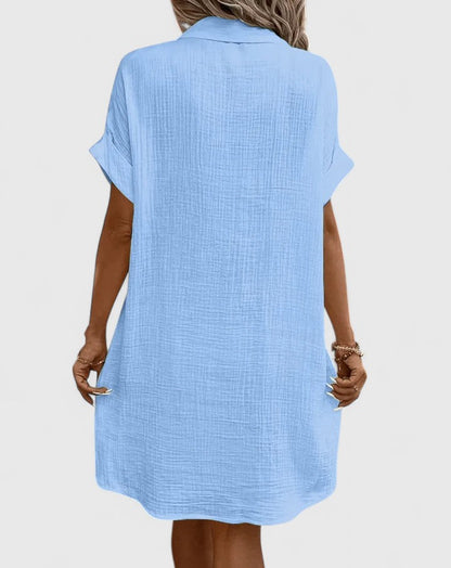 Marlowe | Button-Down Shirt Dress with Pockets