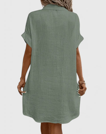 Marlowe | Button-Down Shirt Dress with Pockets