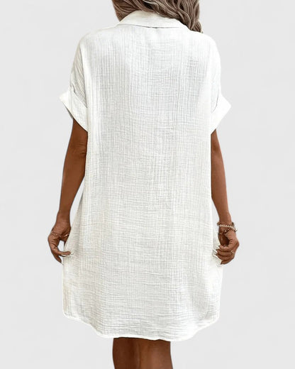 Marlowe | Button-Down Shirt Dress with Pockets