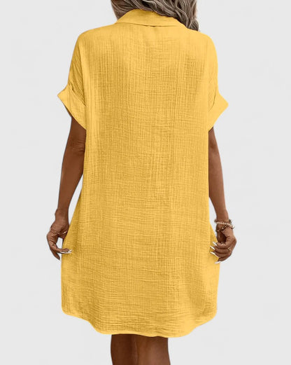 Marlowe | Button-Down Shirt Dress with Pockets