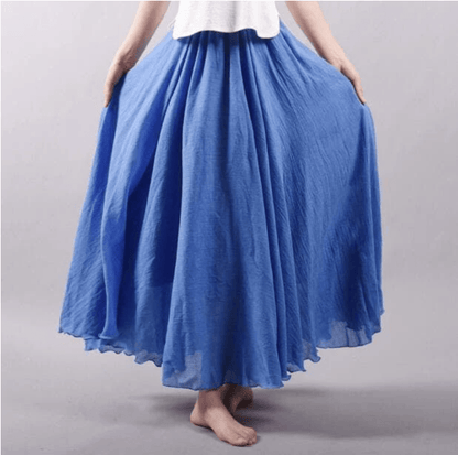 Circle skirt showing scalloped hem detail