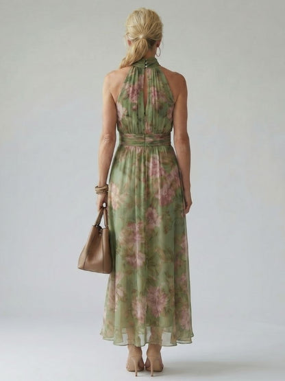 Coraline | Floral Halter Midi Dress