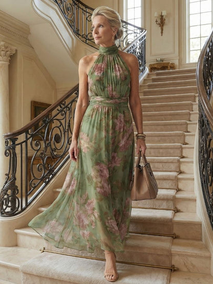 Coraline | Floral Halter Midi Dress