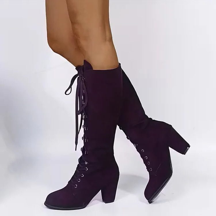 Tall lace-up riding boots for women view 10
