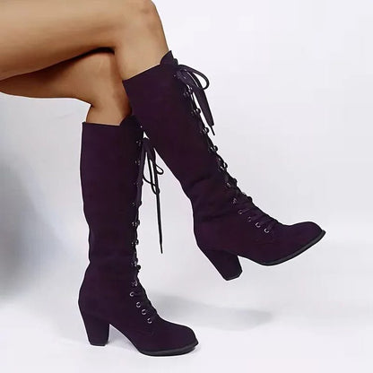 Tall lace-up riding boots for women view 9