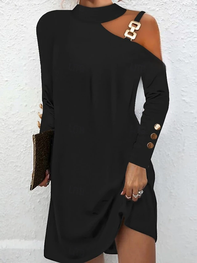 Undine cold-shoulder knit mini dress for women
