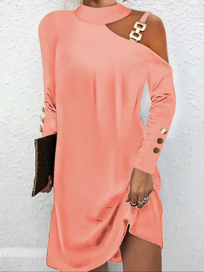 Undine cold-shoulder knit mini dress, view 5