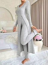 Sabreen women's ribbed two-piece lounge set