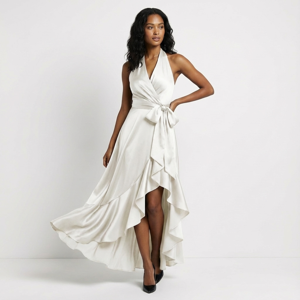 Beatrix | Tie-Waist Bow Wedding Guest Maxi Dress