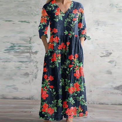 Kristen | Patchwork Floral Summer Maxi Dress