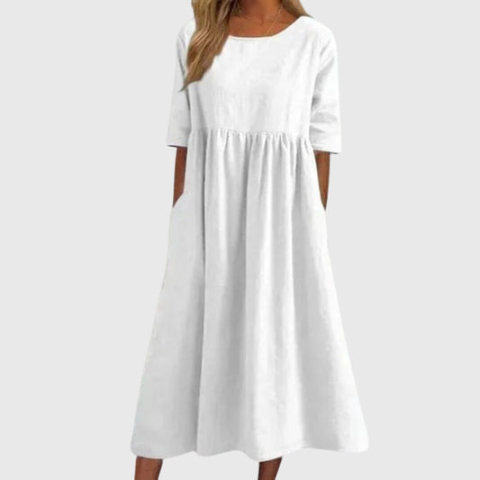 Kenna | Casual Midi Summer Dress with Pockets