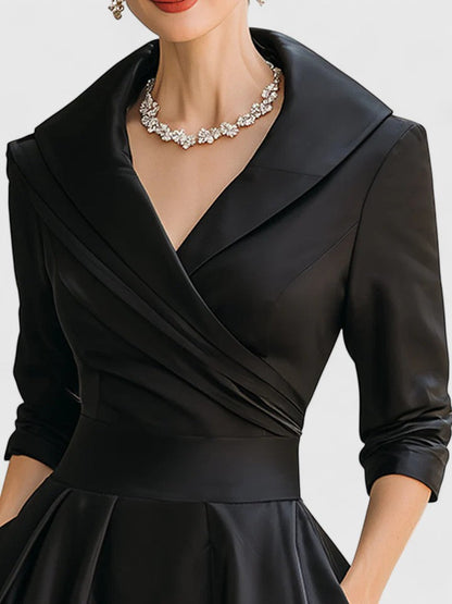 Aveline | Elegant Midi Dress with Pockets