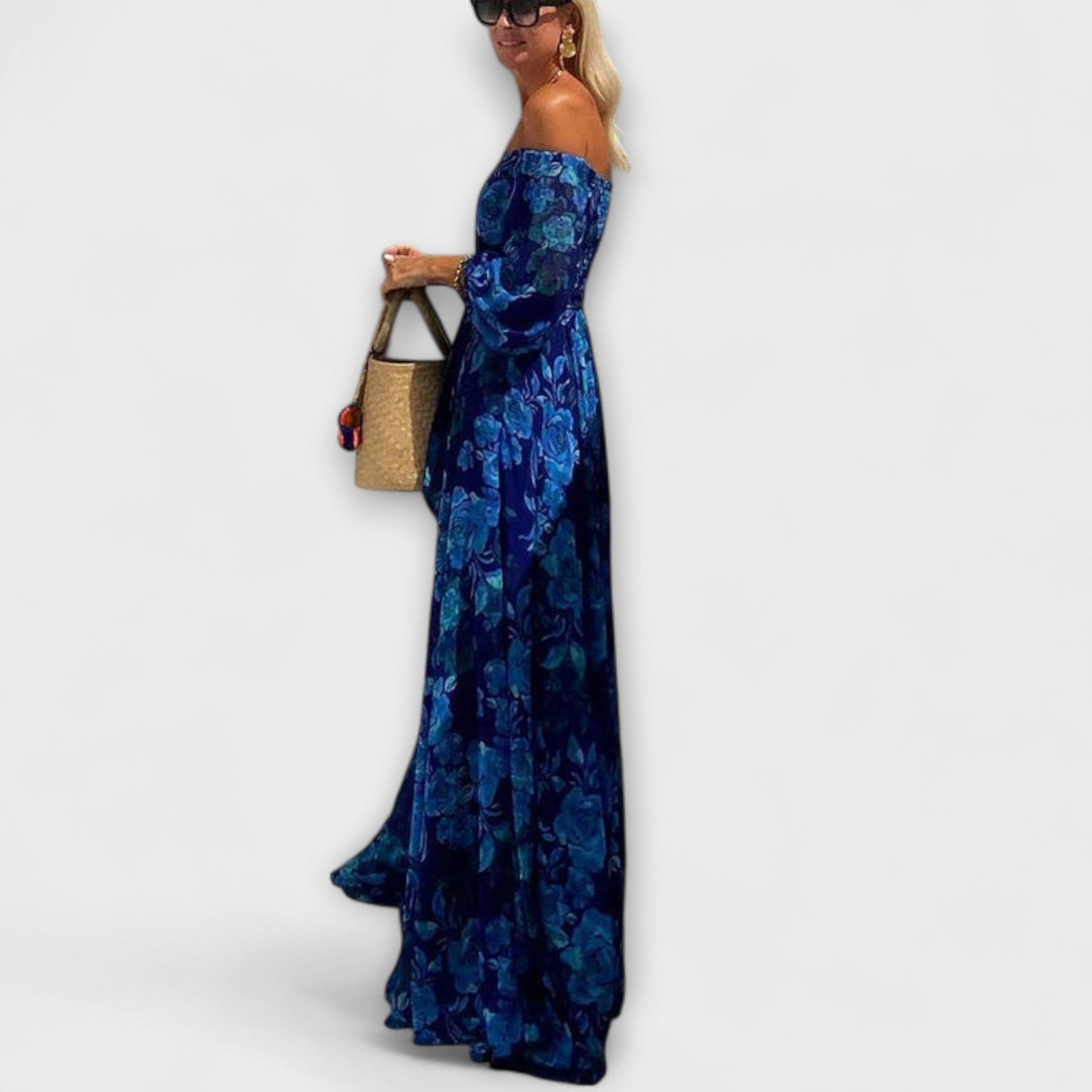 Junelle | Floral Off-Shoulder Smocked Maxi Dress