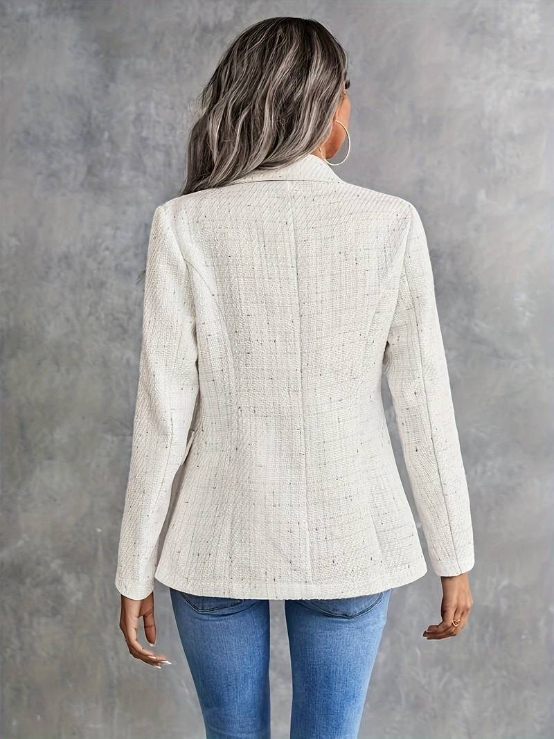 Isaura women's structured tweed button blazer