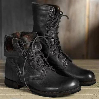 Lace-up mid-calf boots for women view 2