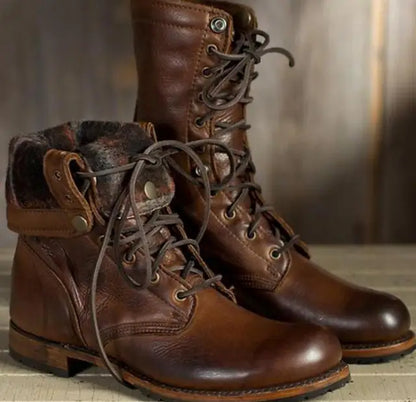Lace-up mid-calf boots for women view 3