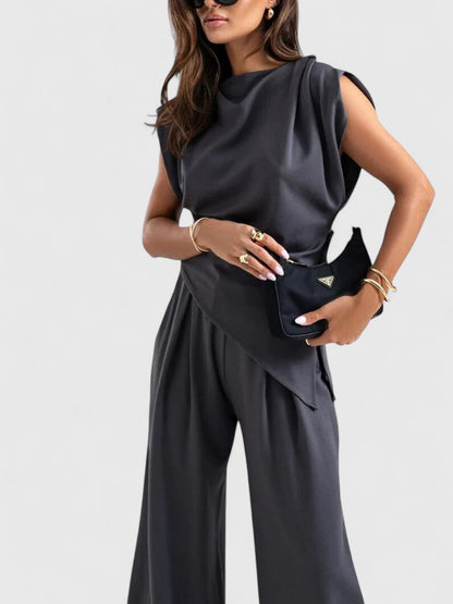 Sandrine | Sleeveless Top & Loose Pants Two-Piece Set