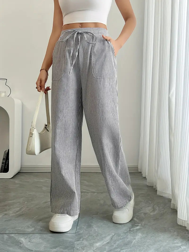Bexley | Striped Wide-Leg Trousers