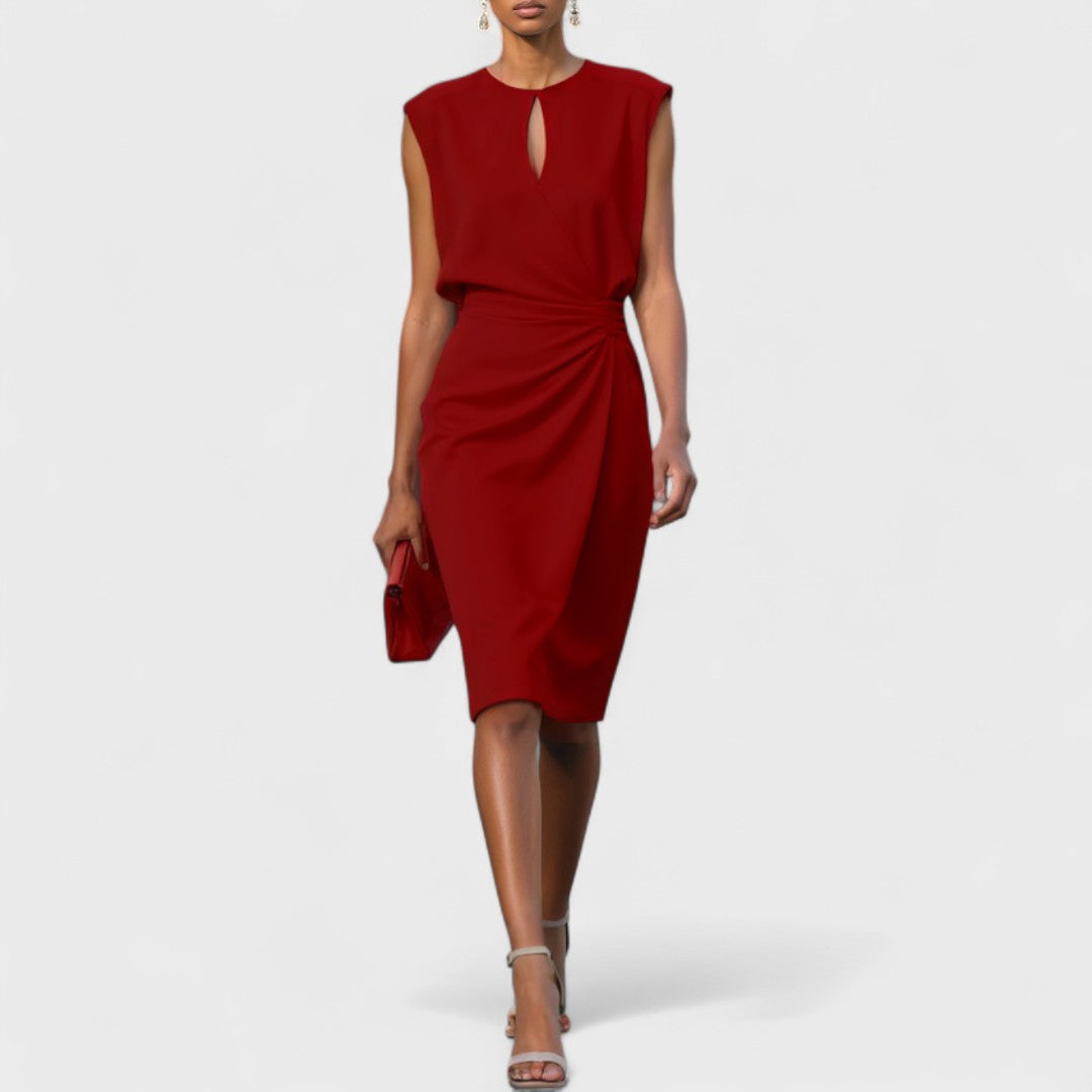 Calliope | Twist Waist Bodycon Midi Cocktail Dress