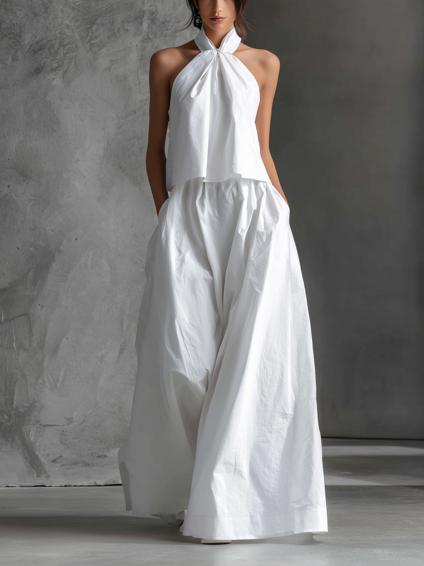 Sereldine halter top and skirt set for women