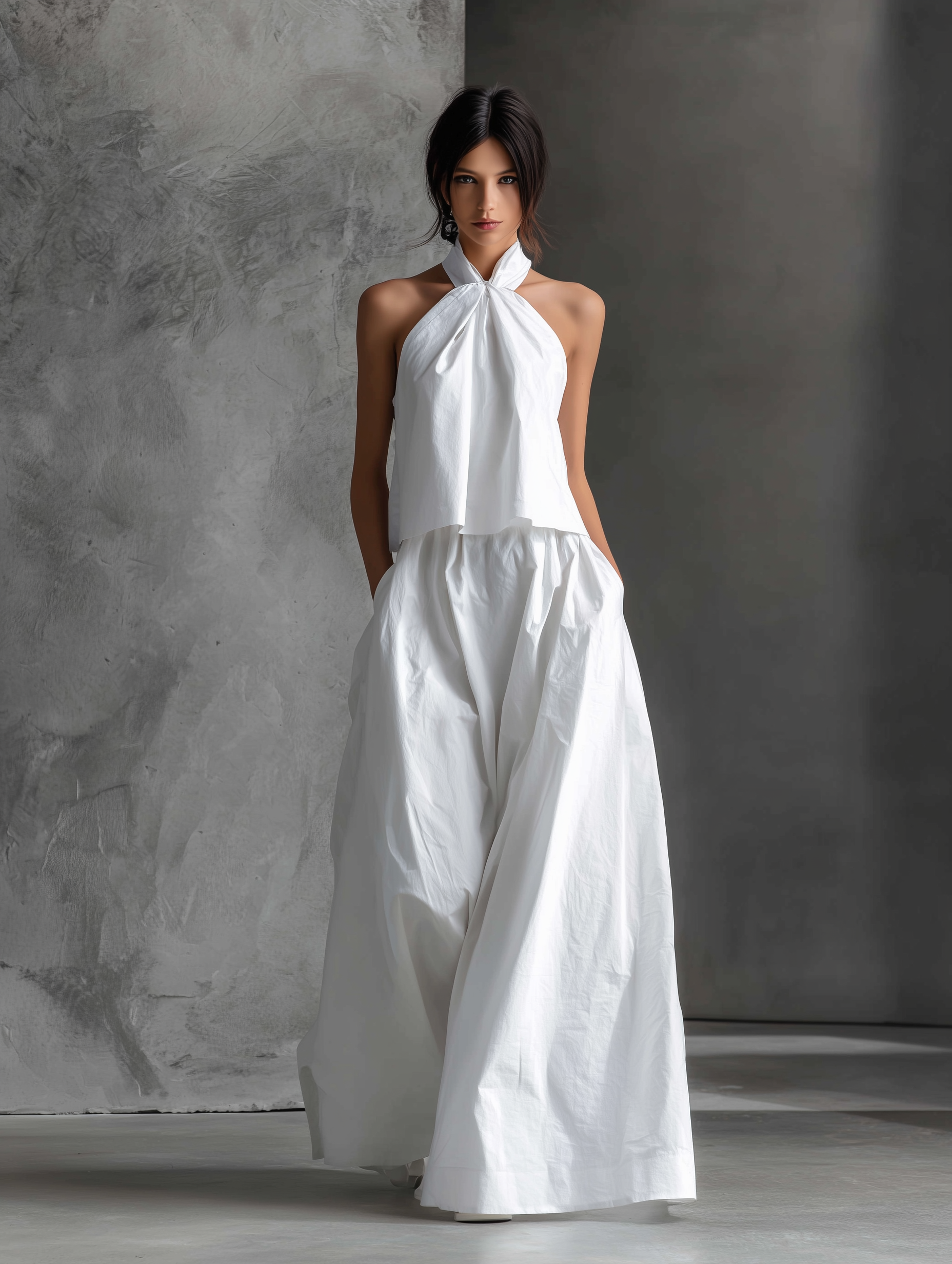 Sereldine halter top and long skirt set