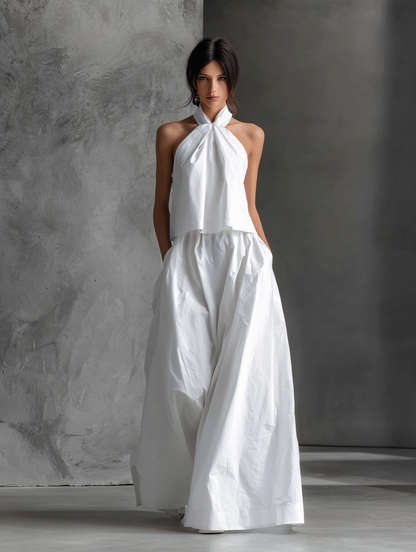 Sereldine halter top and long skirt set