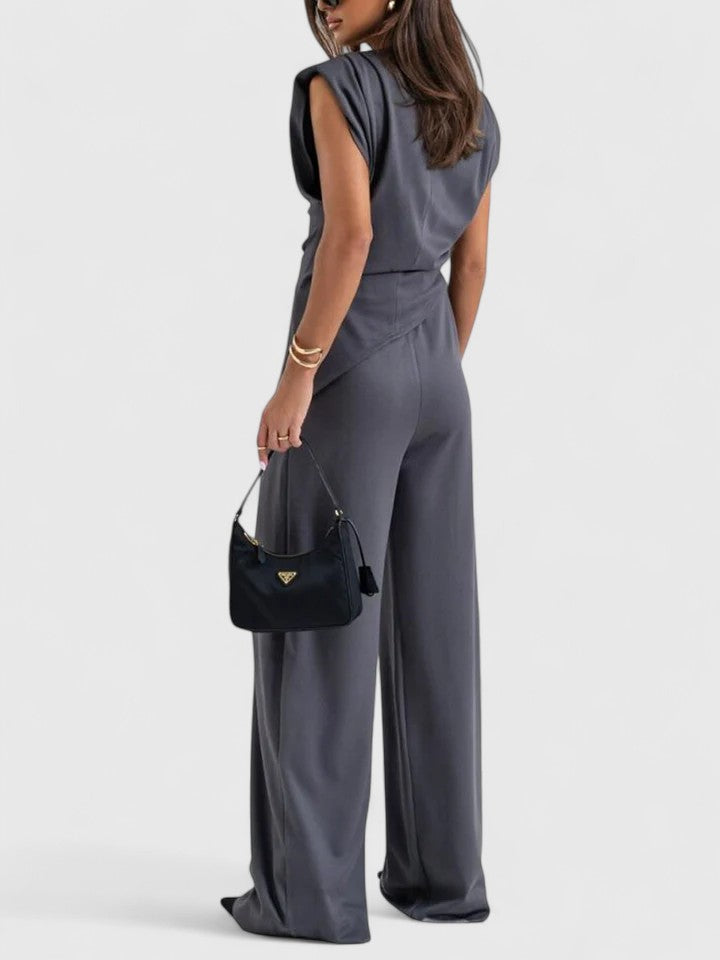 Sandrine | Sleeveless Top & Loose Pants Two-Piece Set