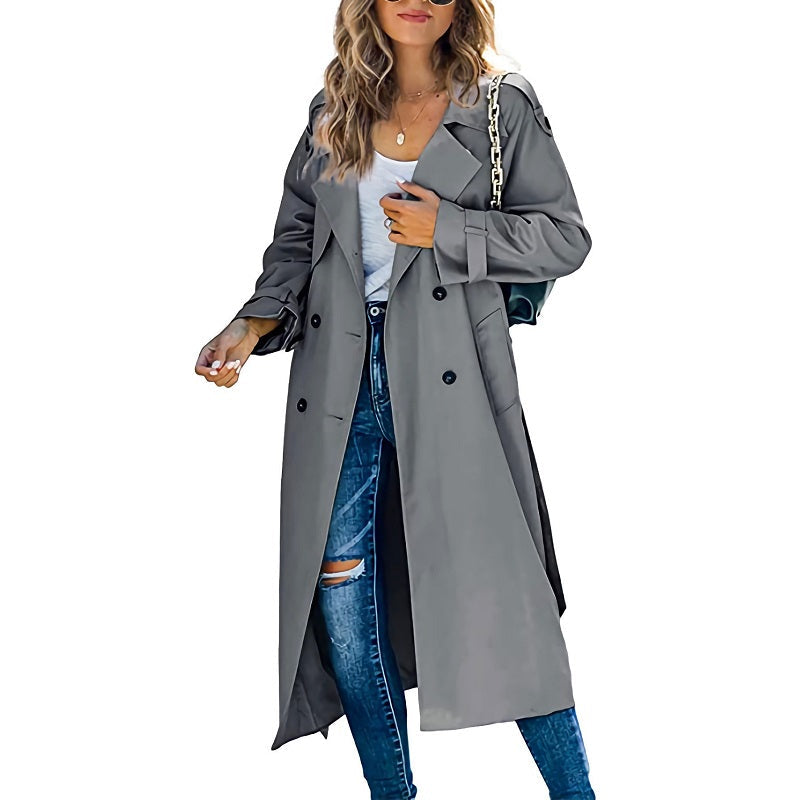 Ombeline women's long trench coat