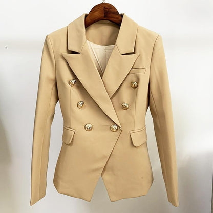 Double-breasted gold button blazer, additional view