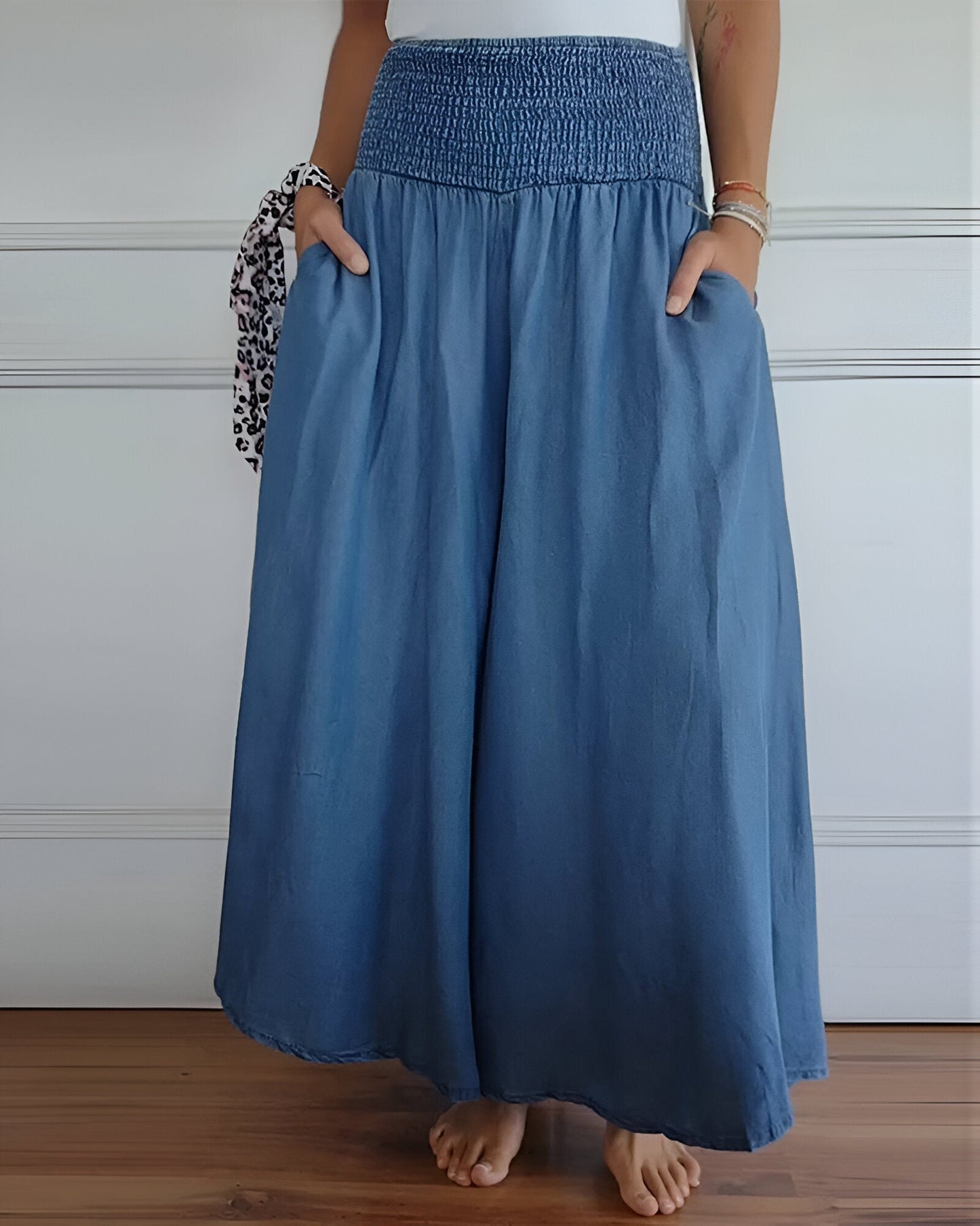 Evelyn | Printed A-Line Midi Skirt
