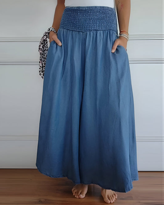 Evelyn | Printed A-Line Midi Skirt