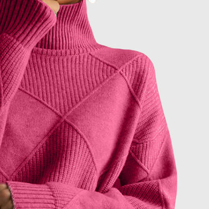 Geneva geometric pattern turtleneck