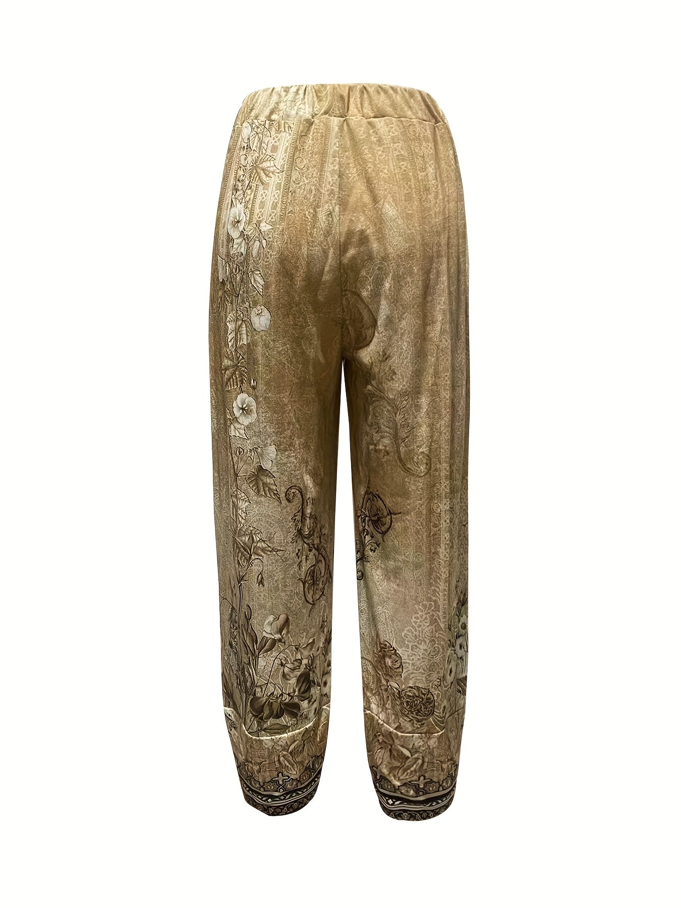Cropped trousers showing tapered leg