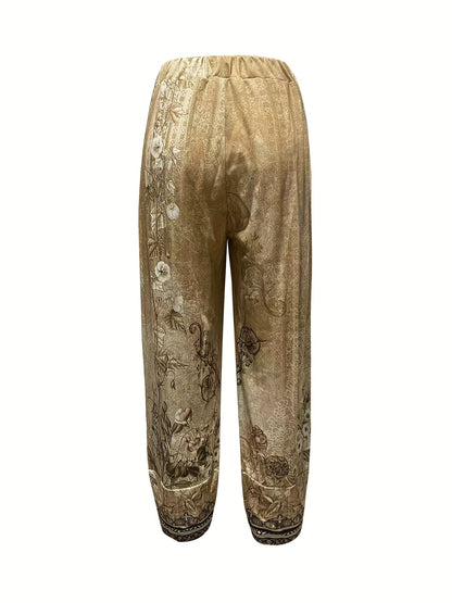 Cropped trousers showing tapered leg