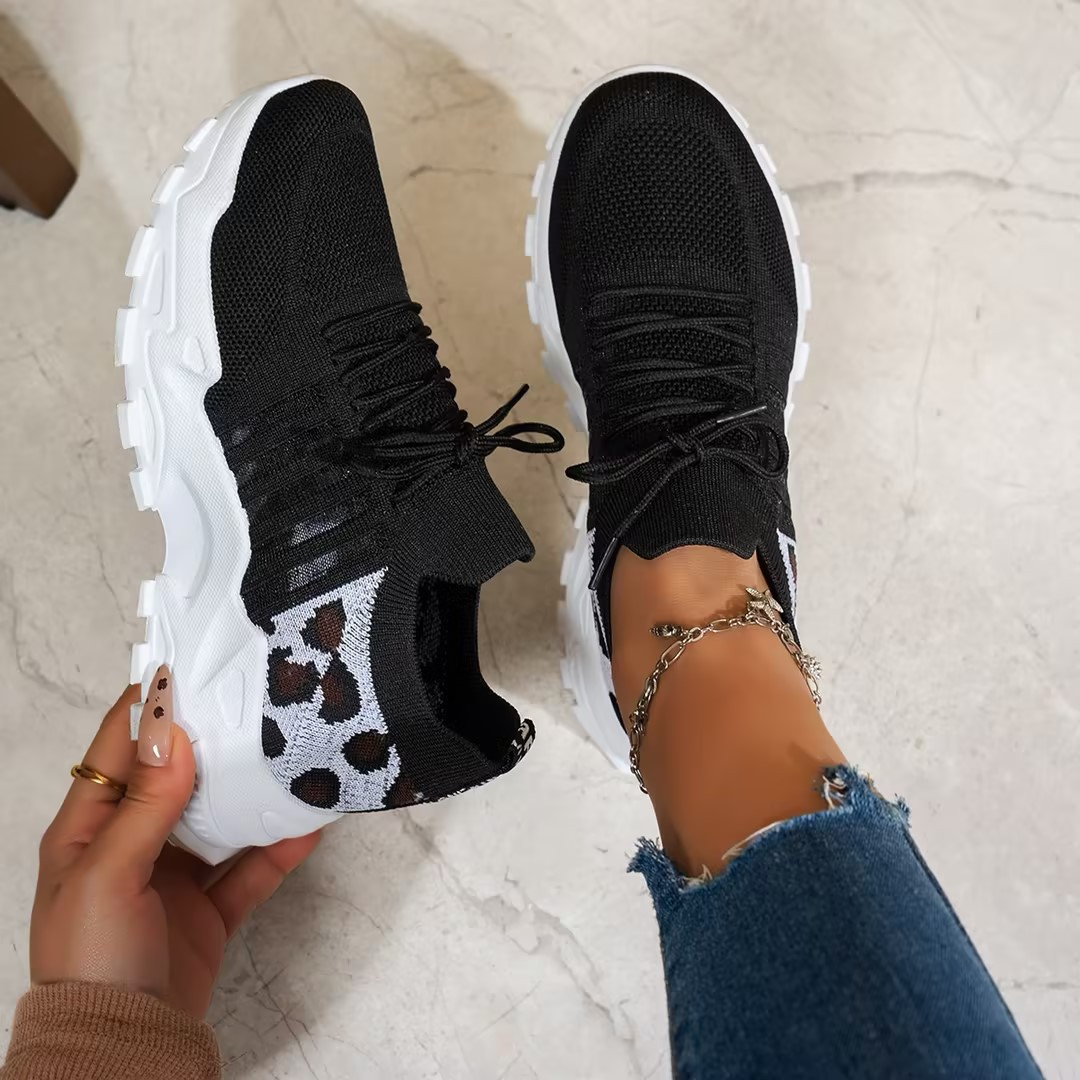 Chunky sole lace-up mesh sneakers, additional view 10