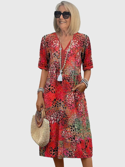 Brielle | Floral Midi Summer Dress