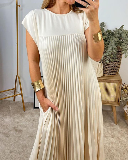 Fern | Flowy Pleated Maxi Cocktail Dress