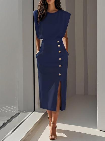 Marcella | Sleeveless Bodycon Midi Dress