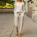 Lightweight linen two-piece set