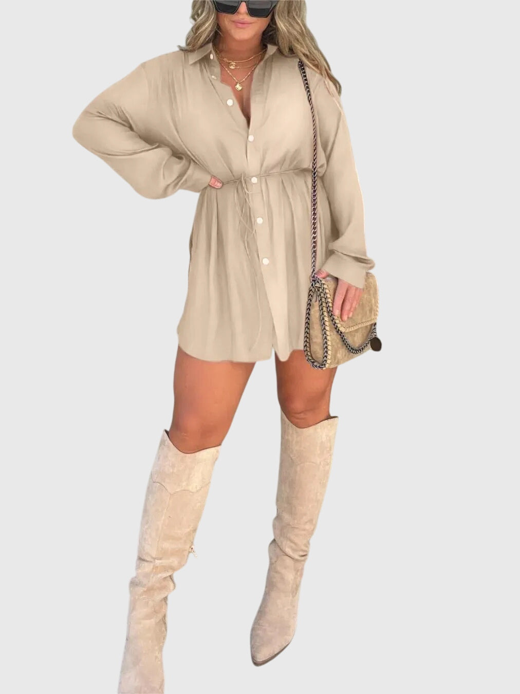 Sidonie | Elegant Romper Dress with Built-In Shorts