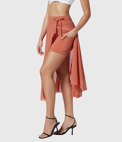 Melanie | High-Waist Pleated Midi Skirt