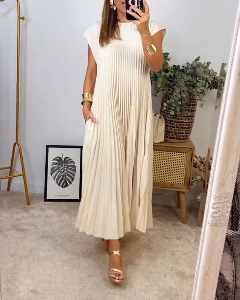 Fern | Flowy Pleated Maxi Cocktail Dress