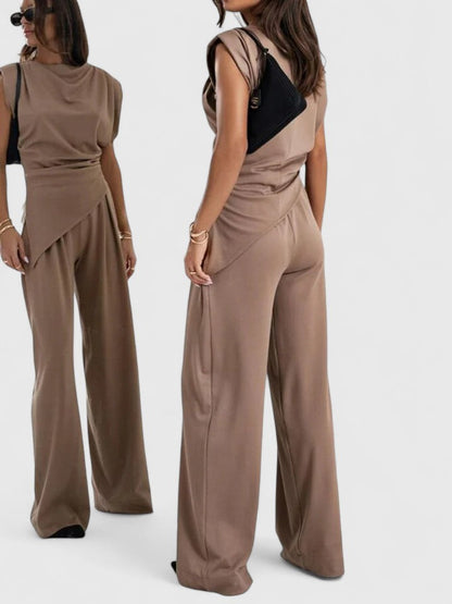 Sandrine | Sleeveless Top & Loose Pants Two-Piece Set