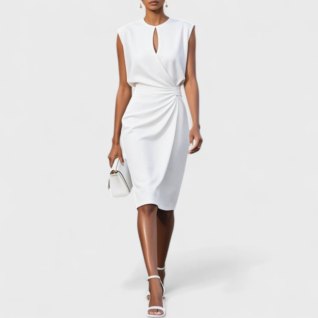 Calliope | Twist Waist Bodycon Midi Cocktail Dress